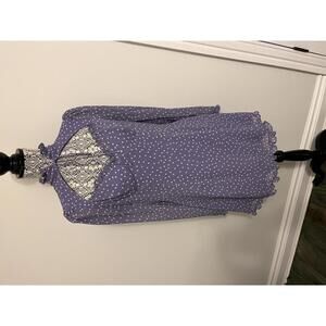 Seven Wonders high neck sweetheart neck lilac polka dot dress L